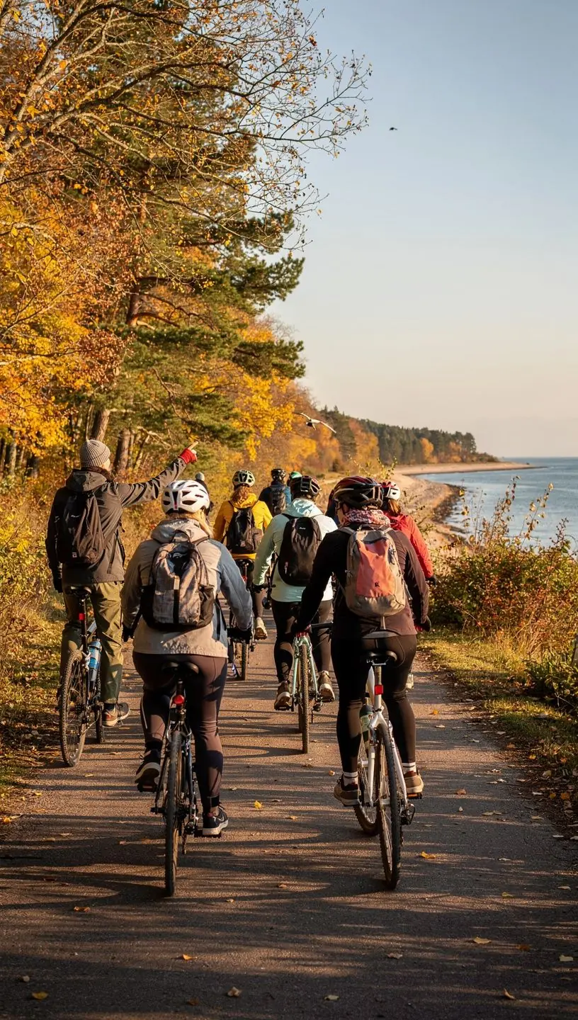 Põhjalik Eesti ranniku turismiplaani kaart koos mereäärsete sihtkohtade ja hooajaliste marsruutide soovitustega.